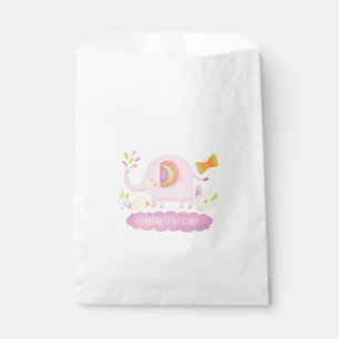 Sachets En Papier Rose Girl mignonne Eléphant Baby shower