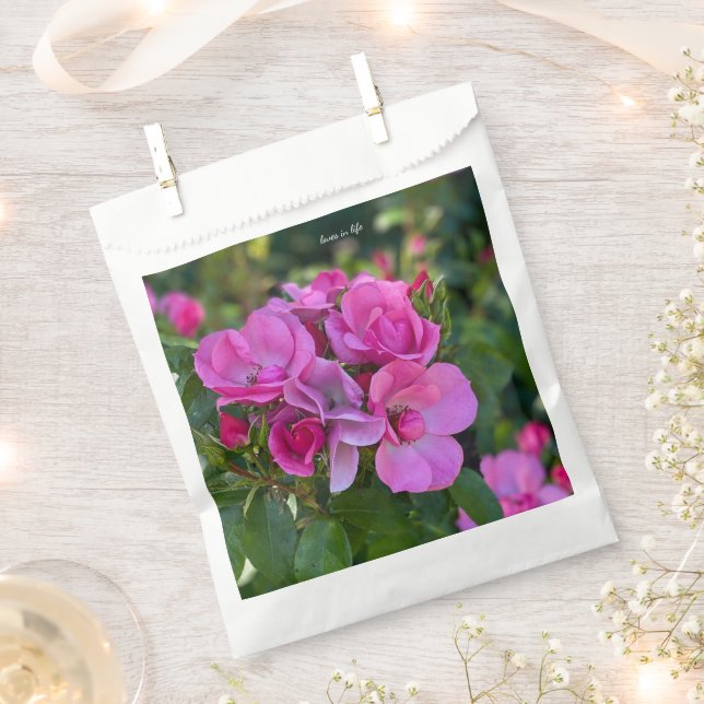 Sachets En Papier Rose Lavande Rose  (Coupé)