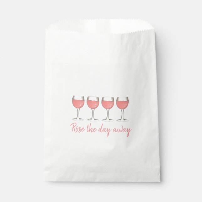 Sachets En Papier Rosé Le Jour D'Ailleurs Vin Rose Verre (Devant)