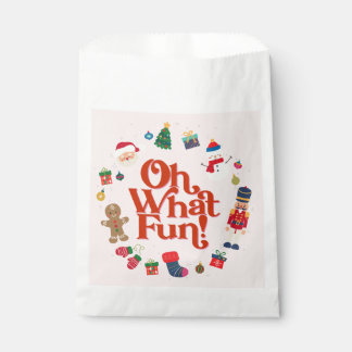 Sachets En Papier Rose Oh Quel Amusant Noël Fête Anniversaire Faveur