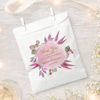 Sachets En Papier Rose Romantique Violet Floral Mariage Remerciement