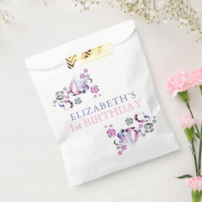 Sachets En Papier Rose Violet Aquarelle C'est une pierre précieuse A (Scellé)