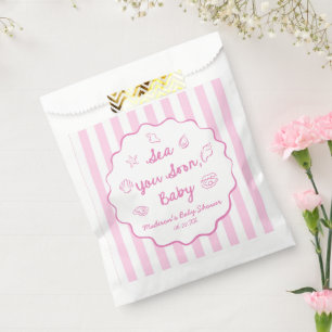 Sachets En Papier Rose Vous Voir Bientôt Bébé Shower de Bébé Côté Me