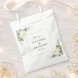 Sachets En Papier Roses Blanches Mariage Floral Favor Sac