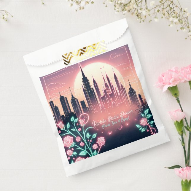 Sachets En Papier Roses Électriques Futura  Réception de Mariage Néo (Scellé)