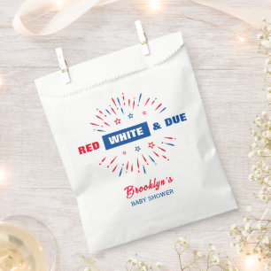 Sachets En Papier Rouge Blanc Et Dû 4 Juillet Baby shower Patriotiqu