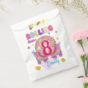 Sachets En Papier Rouler Dans Le Roulement De Patinage Fille Anniver