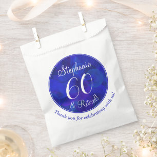 Sachets En Papier Royal Blue 60 et Retraite Party