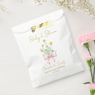 Sachets En Papier Ruban Baby Shower Graines de Camomille