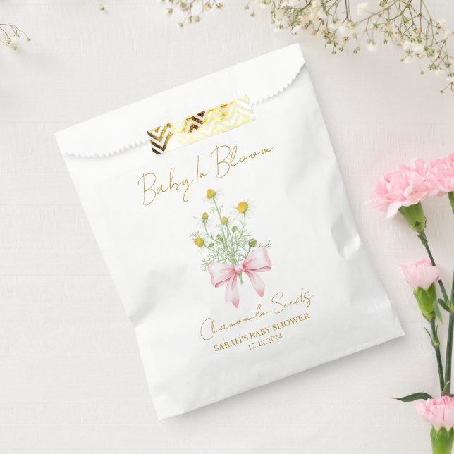 Sachets En Papier Ruban | Baby Shower Graines de Camomille (Scellé)