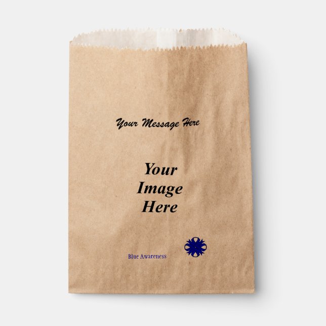Sachets En Papier Ruban bleu de trèfle Modèle par Kenneth Yoncich (Devant)