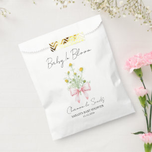 Sachets En Papier Ruban Fête de Naissance Bébé Graines de Camomill