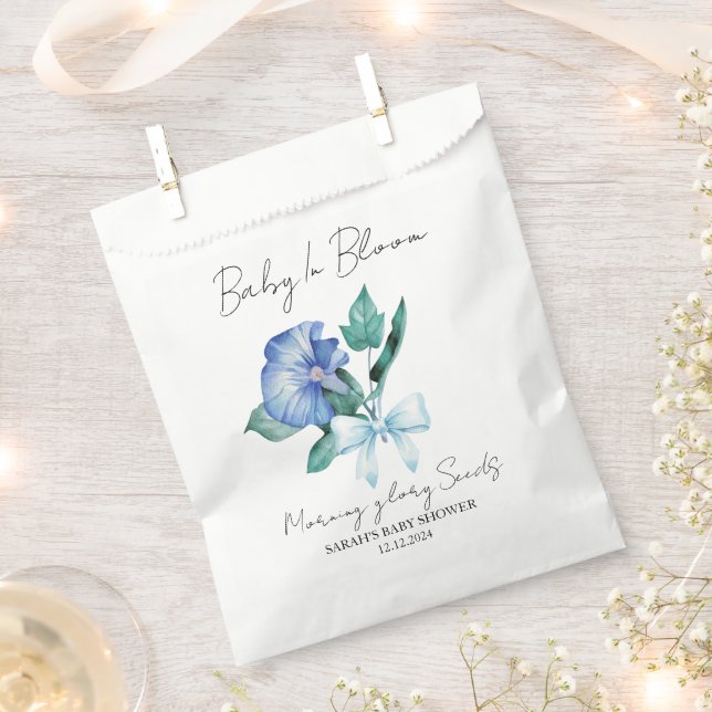 Sachets En Papier Ruban | Sachet de graines de volubilis Faveur de B (Coupé)