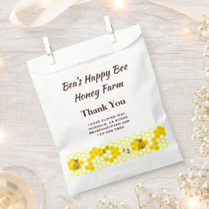 Sachets En Papier Ruche de ferme de miel d'abeilles personnalisée