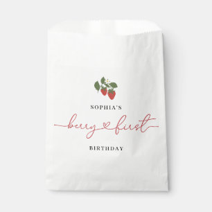 Sachets En Papier Rustic Elegant Girl's Berry Première fête d'annive