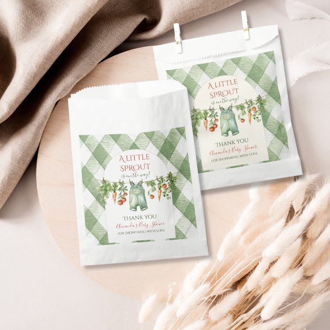 Sachets En Papier Rustic Gender Neutral Little Sprout Baby Shower (Créateur téléchargé)