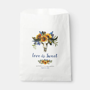 Sachets En Papier Rustic Navy Blue Sunflower Boho Mariage Sweet