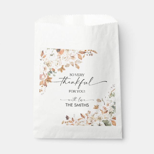 Sachets En Papier Rustic Pumpkins Thanksgiving Dinner Favor Bags (Devant)