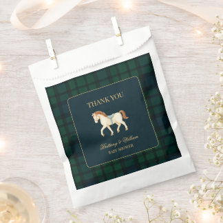 Sachets En Papier Rustic Tartan Plaid Horse Baby Shower 