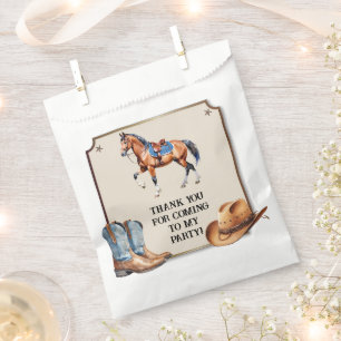 Sachets En Papier Rustique Cowboy Horseback équitation fête d'annive