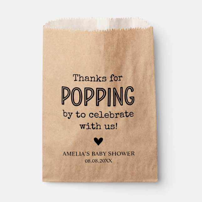 Sachets En Papier Rustique Kraft laisser l'amour grandir semence mar (Devant)