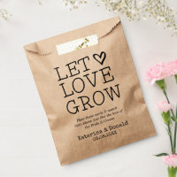 Rustique Kraft laisser l'amour pousser Mariage de