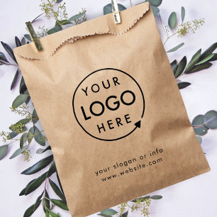 Sachets En Papier Rustique Kraft   Logo d'entreprise Promotions mode