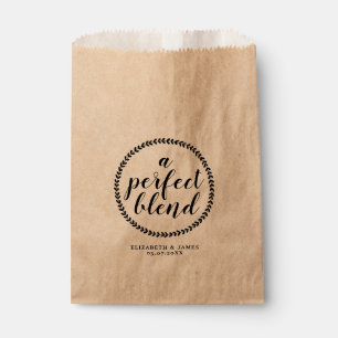 Sachets En Papier Rustique Moderne Parfait Mélange Personnalisé Mari