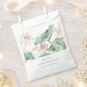 Sachets En Papier Rustique moderne Pastel Blush Baby shower Nénuphar