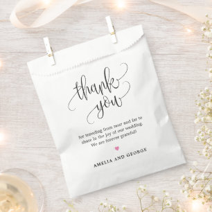 Sachets En Papier Sac à faveur de couleur modifiable avec calligraph