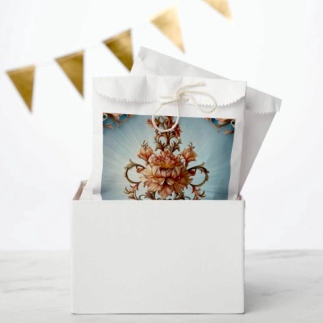 Sachets En Papier Sac à Faveur Rose Baroque (Favor Bag Dimensions: 5.75”x8” sold in sets of 50. )