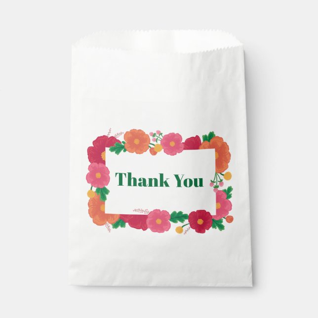 Sachets En Papier Sac à favours Bold Blooms (Devant)