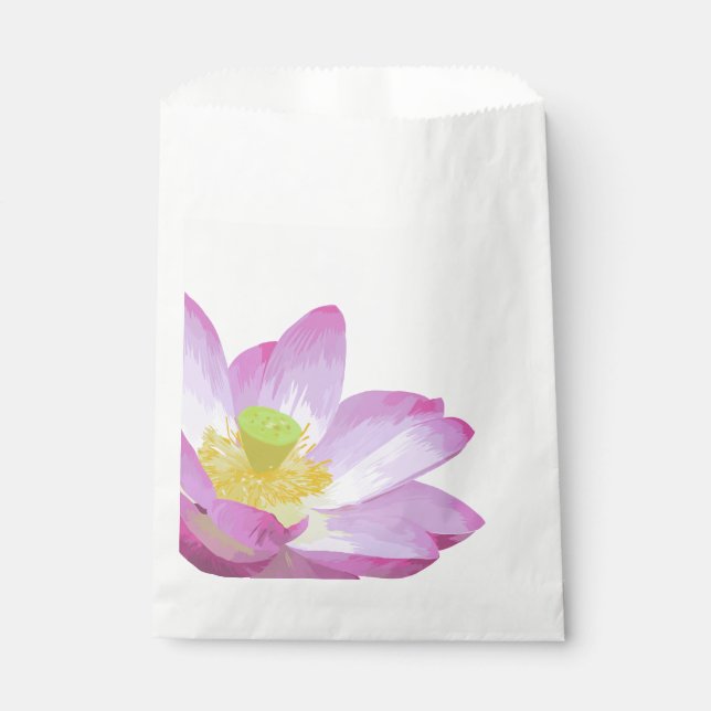 Sachets En Papier Sac à fleurs rose violet faveur (Devant)