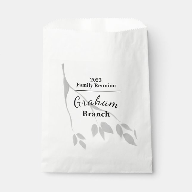 Sachets En Papier Sac à goodie de réunion familiale (Devant)