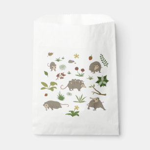 Sachets En Papier Sac à Thème Opossum Blanc pour Fête Champêtre et C