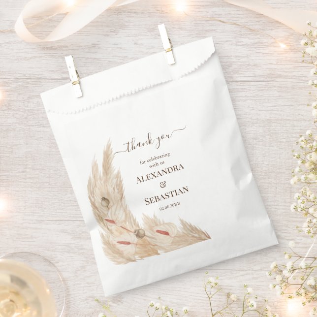 Sachets En Papier Sac cadeau de mariage Merci d'être venu (Coupé)