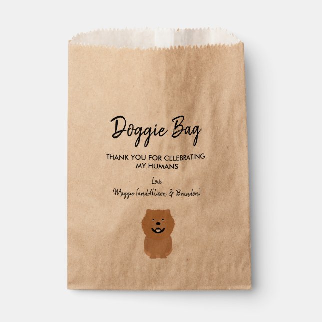 Sachets En Papier Sac Chow Chow Doggie pour Mariage, Favoriser les s (Devant)