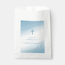 Sac d'aquarelle bleu communion