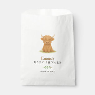 Sachets En Papier Sac de Baby shower de vache Highland Favoriser