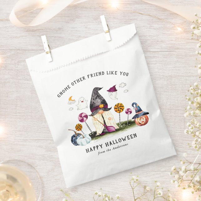 Sachets En Papier Sac de bonbons Gnome Wizard | Halloween (Coupé)