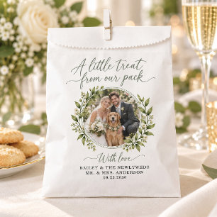 Sachets En Papier Sac de cadeau de mariage botanique avec photo de c
