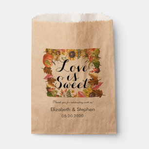 Sachets En Papier Sac de cadeaux de mariage citrouilles feuille auto