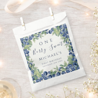 Sachets En Papier Sac de faveur d'anniversaire Berry Sweet Blueberry