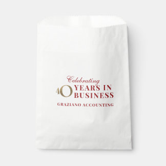 Sachets En Papier Sac de faveur d'anniversaire des 40 ans d'entrepri