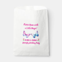 Sac de faveur d'anniversaire Papillon Jumelles