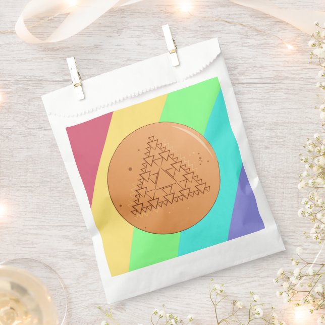 Sachets En Papier Sac de faveur de bonbon Dalgona Triangle (Coupé)