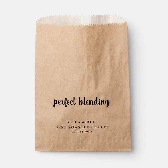 Sachets En Papier Sac de faveur de café de mariage rustique The Perf (Devant)