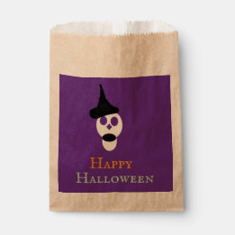 Sachets En Papier Sac de faveur de crâne avec chapeau