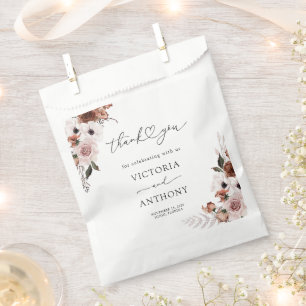 Sachets En Papier Sac de faveur de douche de mariage en soie florale