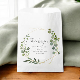 Sachets En Papier Sac de faveur de douche de mariée de verdure botan